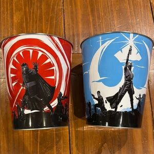 Star Wars Themed Popcorn Buckets - Red and Blue